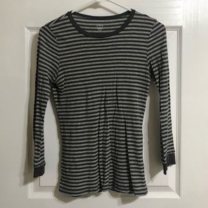 J Crew Striped Gray Fitted Tee - Size S